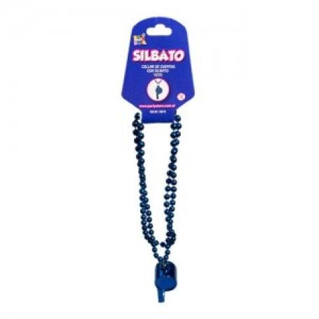 COLLAR CON SILBATO AZUL 80CM