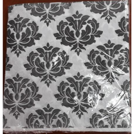 SERVILLETA 33X33X20 BULGARO NEGRO