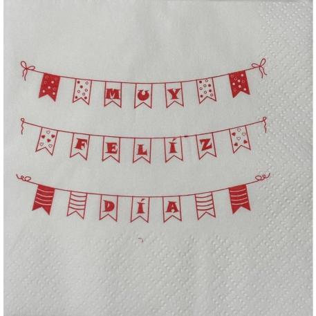 SERVILLETA 33X33X20 MUY FELIZ DIA