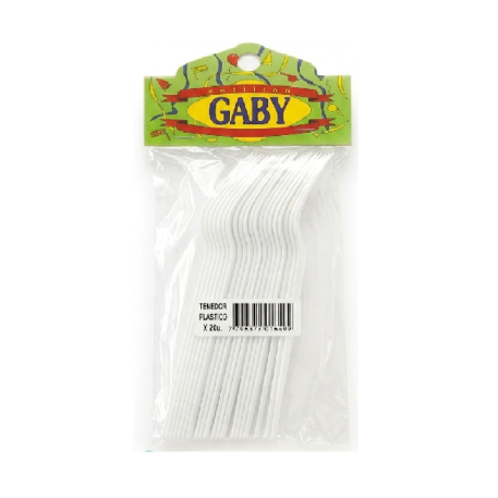 CUBIERTO / TENEDOR PLASTICO X20