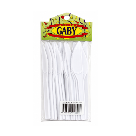 CUBIERTO / CUCHILLO PLASTICO X20