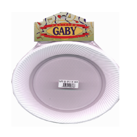 PLATO PLASTICO 22CM BCO X20