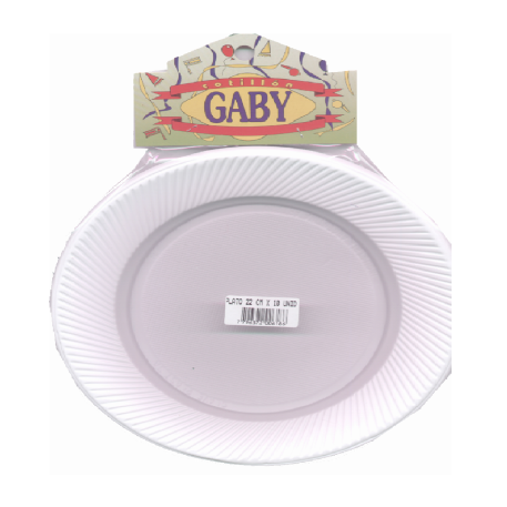 PLATO PLASTICO 22CM BCO X50